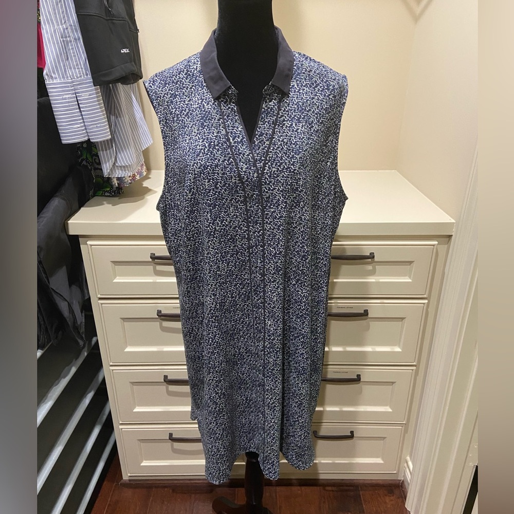 NIC+ZOE- Sleeveless Multi Color Blue (Size XXL) Dress!